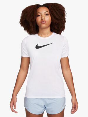 Womens Nike Dri-Fit Graphic White Tee