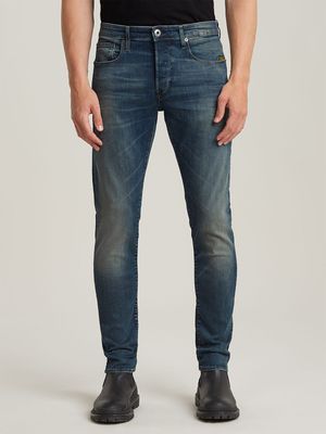 G-Star Men's 3301 Slim Blue Faded Jeans