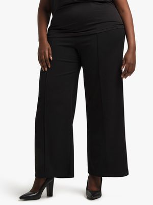 Jet Women's Black Crepe Wide Leg Pant