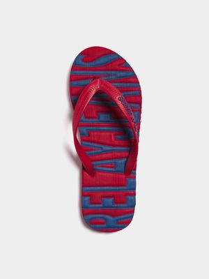 Men's Relay Jeans Core Sport  Red/Navy Flip Flops