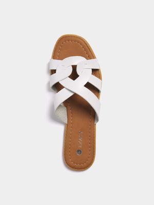 Women's White Strappy Sandals