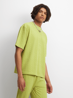 Men's Green Co-Ord Scramble Top