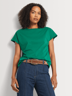 Cotton Extended Shoulder T-Shirt