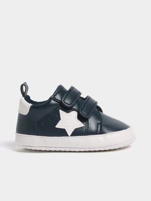 Jet Baby Boys Navy Star Court Sneakers