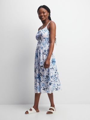 Women's Blue Floral Sundress