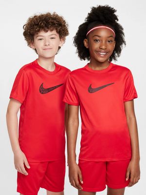 Boys Nike Dri-Fit Trophy 23 Graphic University Red Tee