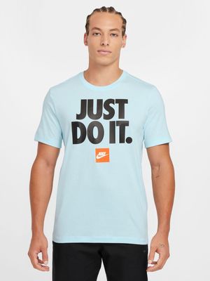 Mens Nike Sportswear Fran Verbiage Glacier Blue Tee