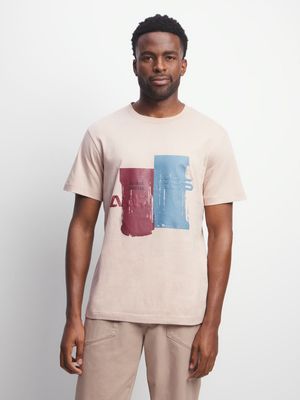 Men's Natural Graphic Print T- Shirt