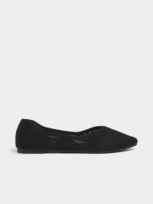 Jet Women's Black Knitted Pumps