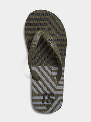 Mens TS Fatigue/Black Shape Stripes '23 Sandals