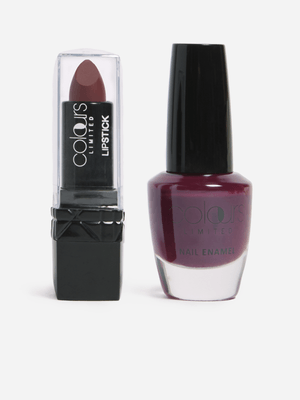 Colours Limited Burgundy Lip & Nail Set