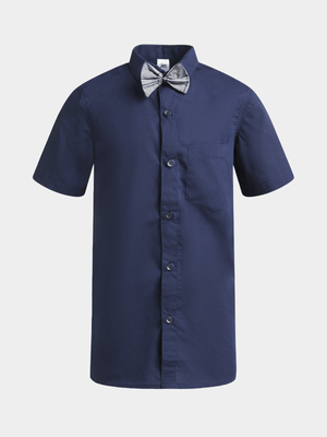 Jet younger Boys Blue Bow Tie Formal Shirt