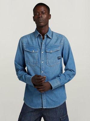 G-Star Men's Dakota Denim Blue Slim Shirt