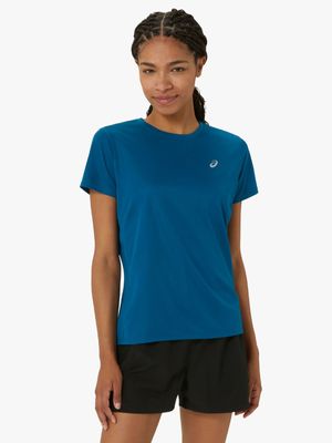 Womens Asics Core Rich Navy Short Sleeve Top