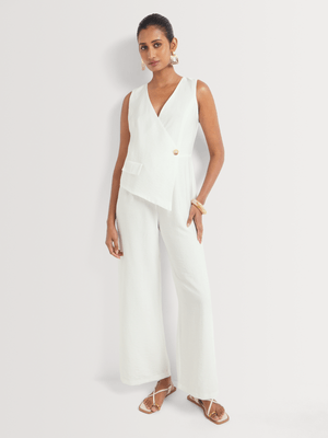 Asymmetrical Waistcoat Jumpsuit