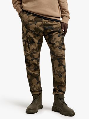 Jet Mens Green/Camo Cargo Pants