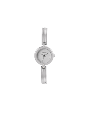 Tempo Ladies Silver Tone Bangle Watch