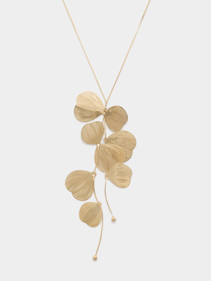 Flower Drop Pendant Necklace