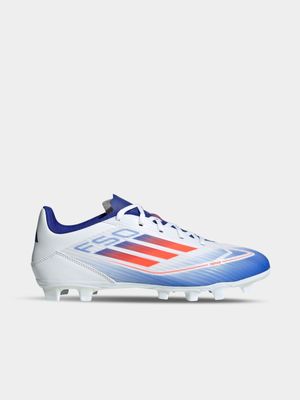 Mens adidas F50 Club FG White/Blue Boots