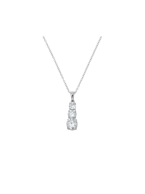 Cheté Sterling Silver Cubic Zirconia Women’s Journey Drop Pendant