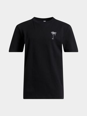 Younger Boy's Black Basic T-Shirt