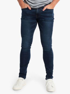 Men's Guess Blue Vera Eco Dark Wash Skinny Jeans