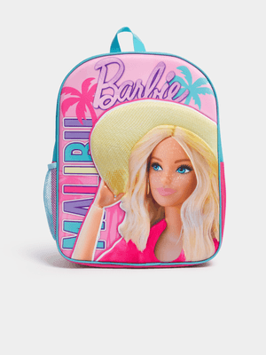 Jet Kids Pink/Aqua Barbie School Bag