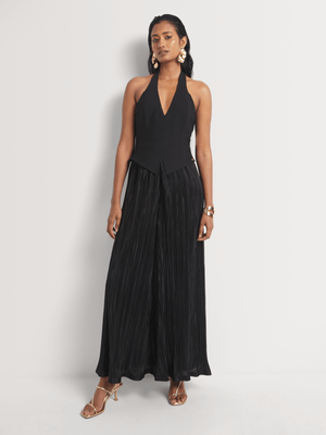 Luella Halterneck Pleated Jumpsuit