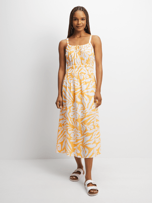 Women's Yellow Floral Sundress