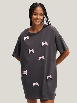 Women's Cotton On Black 90S Graphic T-Shirt Nightie