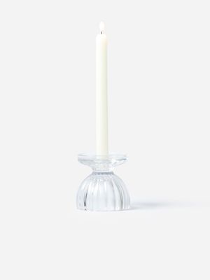 Fluted Dual Candle Holder 9.4cm