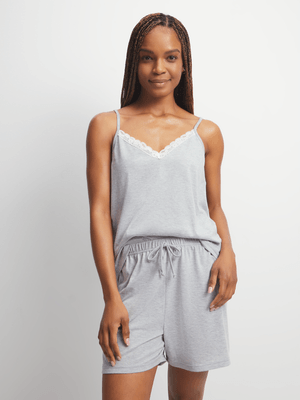 Women's Grey Cami & Shorts Sleepwear Set