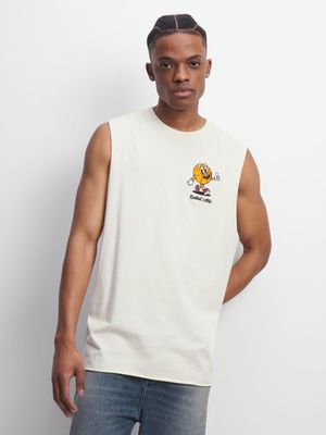 Redbat Athletics Men's Off White Tank Top