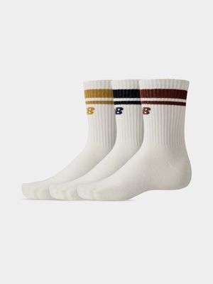 New Balance Unisex Essential Mid Calf Multicolour Sock