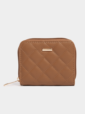 Jet Women's Brown Quilted Mini Wallet