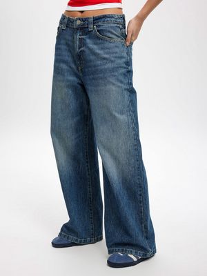 Women's Cotton On Blue Super Baggy Jeans