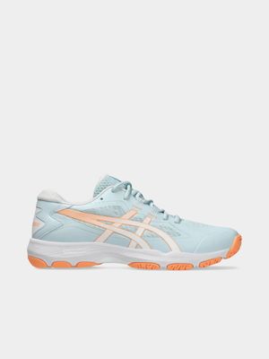 Womens Asics Netburner Academy 9 Grey/White Court Shoes