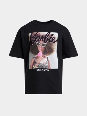 Girls Barbie Face Oversized T-Shirt