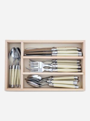 laguiole av cutlery set ivory 24pc