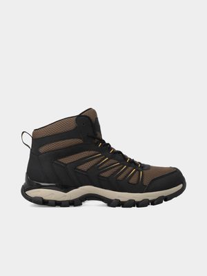 Mens Hi-Tec Grand Paradiso Mid Brown/Yellow Boots