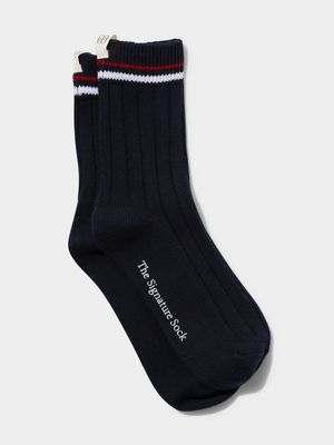 Women's Cotton On Blue The Signature Crew Socks