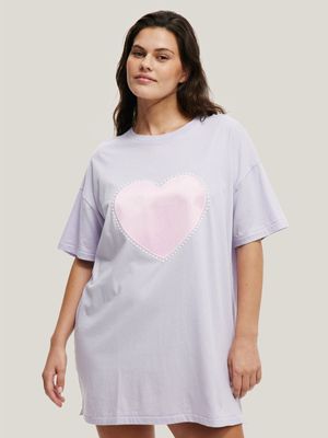 Women's Cotton On Purple 90S Graphic T-Shirt Nightie