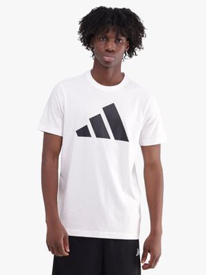 Mens adidas PWR 3 White Tee