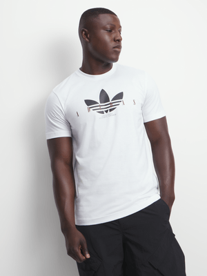 adidas Originals Men's Trefoil Script White T-Shirt