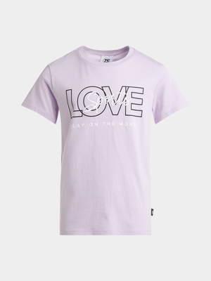 Girls TS Graphic Love Sports Lilac Tee