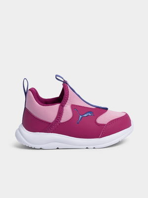 Toddlers Puma Fun Racer White/Pink Sneaker