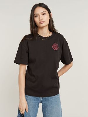 G-Star Women's G-Badge Loose Dark Black Top