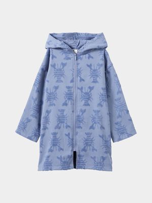 Cotton On Kids Navy Zip Thru Hooded Towel