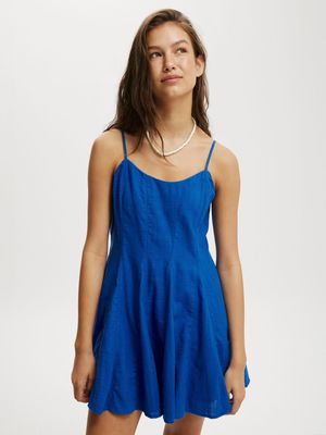 Women's Cotton On Blue Kelly Godet Hem Mini Dress