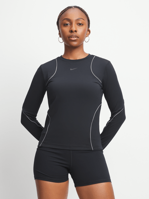 Womens Nike Running Division Reflective Black Top